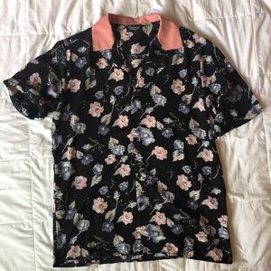 Reclaimed Vintage Oversized Floral Print Button Up